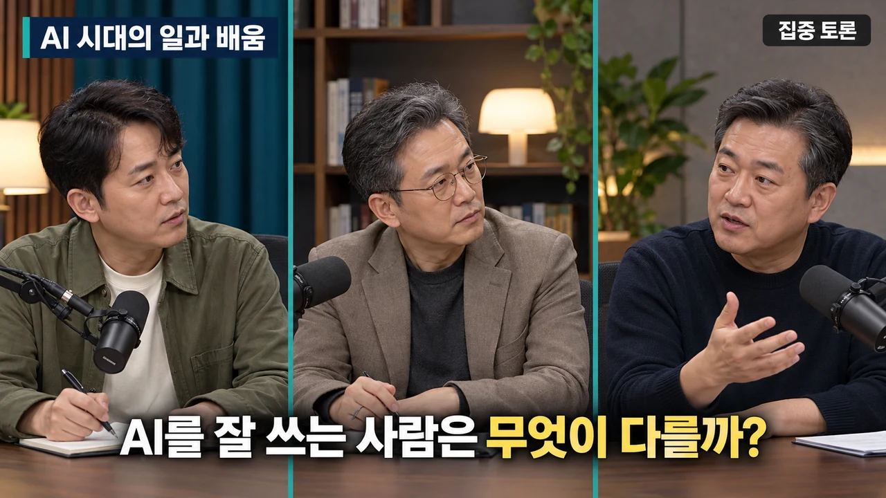 세 사람이 나누는 AI 시대의 일과 배움 토론. AI를 잘 쓰는 사람은 무엇이 다를까?